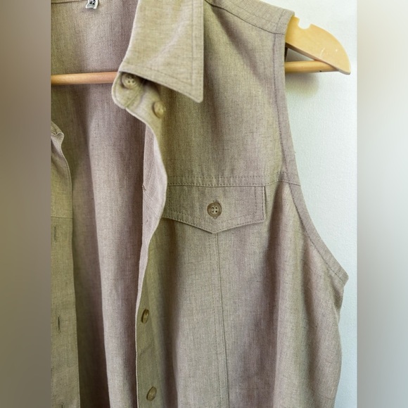 LA STRADA design by Sievers | sleeveless linen button up | size 42 - Picture 6 of 7